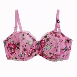 Victoria's Secret Pink Garden Floral Dream Angels Embroidered Bra 32DDD (32F)